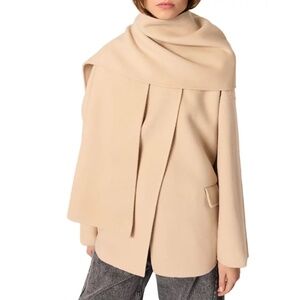 Gustave Double-Faced Coat with Scarf